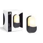 D'Lite Wandleuchte Atos ABS Schwarz | IP54 - Geeignet für 1x E27 