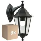 Mehrfachpackung 6x Nordlux Cardiff Down Wandleuchte Aluminium Schwarz | Geeignet für 1x E27